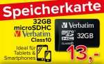 [Lokal Münster&Freiburg] Omega Electronic Angebote: 32GB microSDHC Verbatim Class 10 
