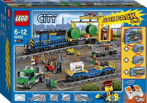 [Intertoys] LEGO 66493 City Superpack 4 in 1 (60052, 60050, 7895, 7499) für 149,99€