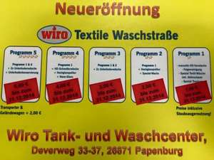 [lokal - Papenburg] Wiro - ermäßigte Autowäsche (70 - 87,5% Rabatt)