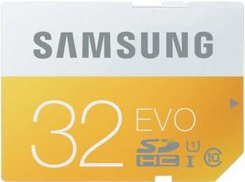SAMSUNG 32 GB SDHC Speicherkarte Class 10 EVO MB-SP32D -> 10€