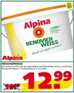 [Leitermann] Alpina Renovierweiss 8L / 1,62€ pro Liter bei Abholung, Onlineshop +VK