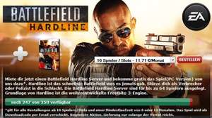Battlefield Hardline umsonst zur Mietung eines 4players (min. 6. Monate)