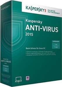 Kaspersky Anti-Virus 2015 - 3 PCs - 6 Monate - nur 5,50 Euro