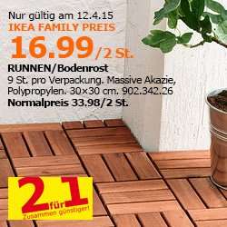 IKEA Bln Tempelhof 2xRunnen Bodenfliese 16.99€