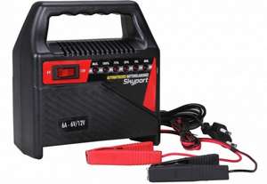 SKYPORT Batterie Ladegerät 6V / 12V  für Motorrad und KFZ Batterien bei Finebuy für 13,34€