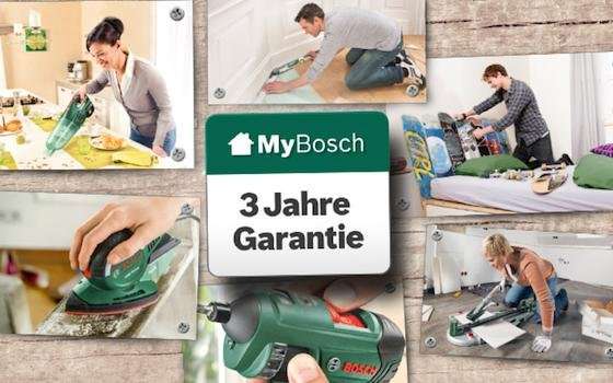 Bosch Garantie Zeit kostenlos auf 3 Jahre verlängern (spätestens 4 Wochen nach dem Kauf registieren)