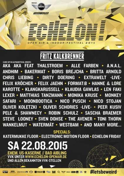  [Festival-Deal]Echelon Festival , 2-für-1 Tickets ! 