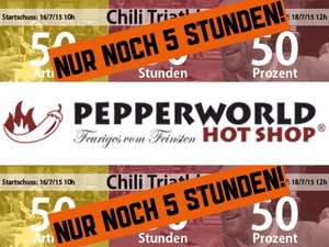 50 Stunden, 50 Produkte, 50% reduziert! @ Pepperworld Hot Shop