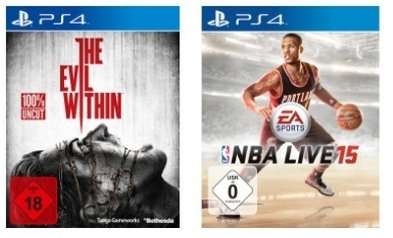 [Saturn] NBA Live 2015 (PS4) oder The Evil Within (PS4 *Ausverkauft*und Xbox One) für je 15€ Versandkostenfrei