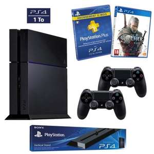 [CDiscount.com] Playstation 4 Ultimate Player 1TB + 2. Controller + PS Plus Mitgliedschaft 12 Monate + The Witcher 3 + PS4 vertikaler Standfuß