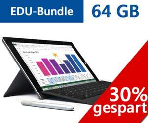 Microsoft Surface 3 EDU-Bundle 64GB inkl. Stift und Type Cover (schwarz)