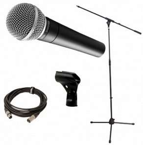 Mikrofon SHURE SM58 + MIC BOOM STAND + XLR CABLE