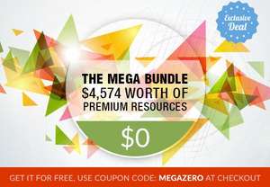 Mega Bundle mit Hunderten Vektorgrafiken, Designs, Web Elementen und mehr im Wert von 4,704$ GRATIS