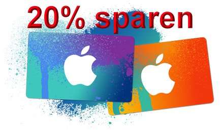 [REWE] iTunes-Karten mit 20% Rabatt für 12€/20€/40€/80€ statt 15€/25€/50€/100€