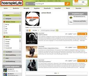 Europa.de: James Bond Soundtracks für 6,99 € zum Download
