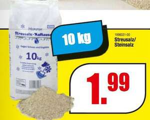 [LINDEN/ROSENHEIM] Schleudermaxx: 10kg Streusalz/Steinsalz für 1,99€ (=0,20€/KG)
