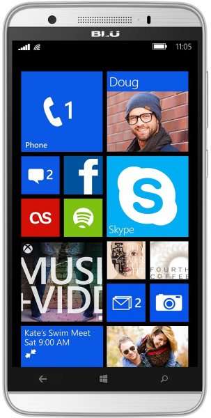 BLU Windows HD LTE + Dual-Sim Smartphone (5" HD-Display, 4x 1.2 GHz, 1GB Ram, 8 GB Speicher (erweiterbar), 8MP Kamera, Windows 8.1 ab 84,75€ bei Amazon.fr