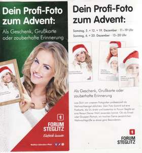Lokal Berlin: Foto als Weihnachtsengel als kostenlose Postkarte im Forum Steglitz heute von 13 - 20 Uhr
