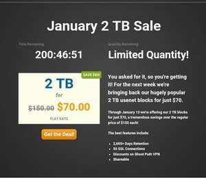 2TB Usenet Block Account - 70$