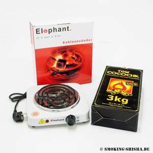 [Smoking-Shisha.de] Elephant Kohleanzünder inkl. 3kg Cococha Gold