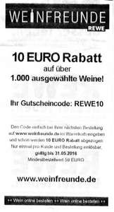 Weinfreunde (REWE) 10 Euro Rabatt