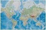 Weltkarte Fototapete - Relief Karte - XXL 336 x 238 cm für 22,90€ (wieder auf Lager)
