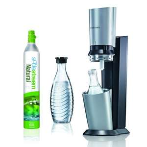 SodaStream Crystal Rückläufer mit Glasflasche, 60l Gaszylinder und 24 Monaten Gewährleistung