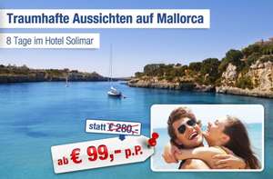Ruheoase auf Mallorca mit traumhaftem Ausblick: 8 Tage pro Person ab 99 statt 280 EUR