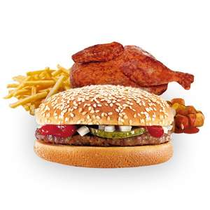 [Kochlöffel] 24 Spar Gutscheine für Burger, Pommes, Grill-Hähnchen oder Currywurst - z.B. vier Hamburger für 2,99€
