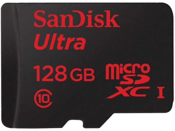 SANDISK 139733 Micro-SDHC Speicherkarte, 128 GB, 80 Mbit/s, Class 10 für 32,99 € @ Saturn LNS
