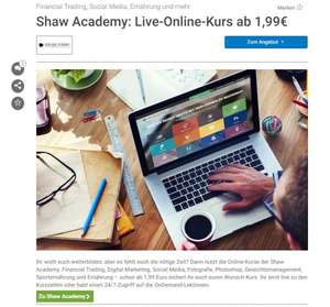 Live-Online-Kurse nur 1,99 Euro