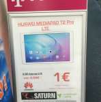 [Saturn Oberhausen] Huawei MediaPad T2 10.0 Pro LTE + Datenflat  D1 Netz -> 3GB LTE 50Mbits *effektiv* 1,70€ mtl.