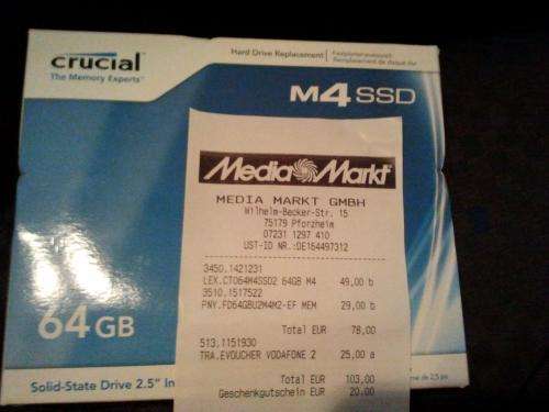 [MM] Crucial m4 SSD 64GB - 49€ - lokal? 