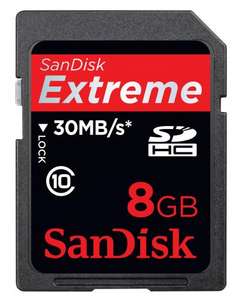 SanDisk Extreme SDHC 8GB / 16GB - Class 10 - @ Amazon für 8,50/17,50 €