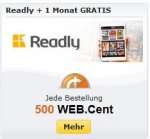 [WEBCENT] 500 Webcent (5€ Bestchoice GS) für kostenlosen Readly Test - nur Readly Neukunden
