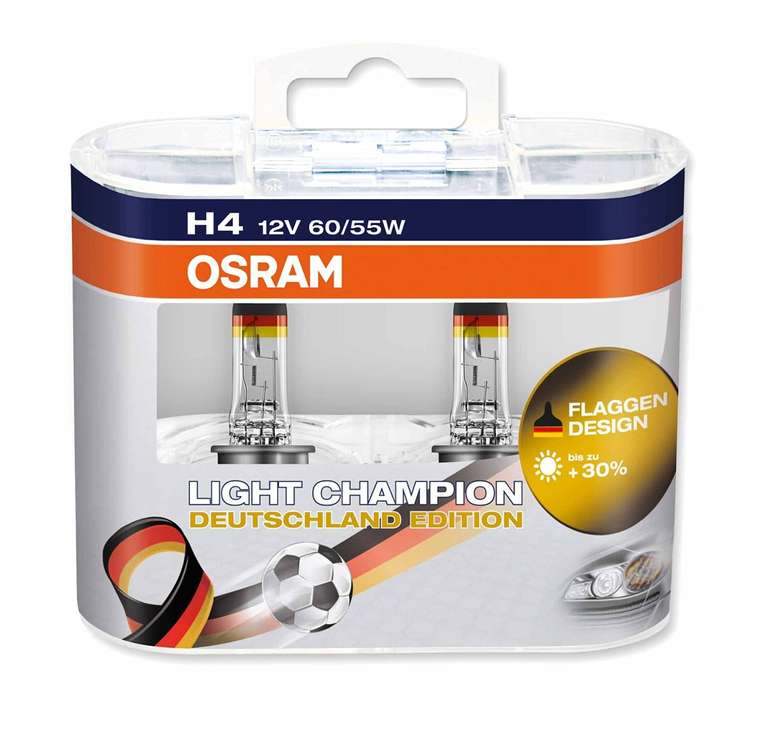 Osram Light Champion German Edition H4 für 2,15€ (Plus Produkt) bei Amazon statt 17€ bei Idealo und H7 für 6,51€