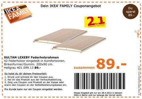 Ikea SULTAN LAXEBY Federholzrahmen 2 für 1 89 € statt 178€ Nur am 28.04 (Berlin)