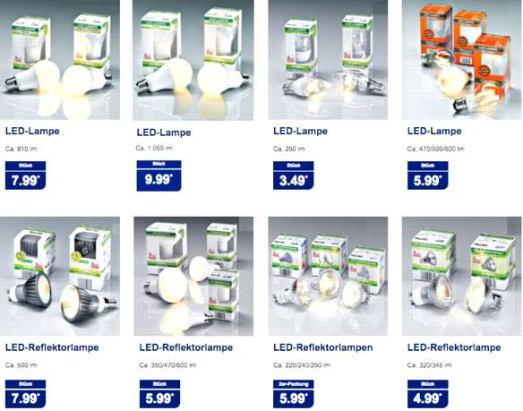 Aldi Nord: MeLiTec- und lifelight-LED-Lampen mit Ra >90, >95 & >97 ab 3,49 €