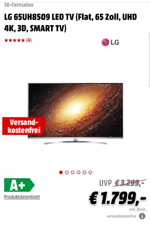 LG 65UH8509 LED TV (Tiefpreisspätschicht)
