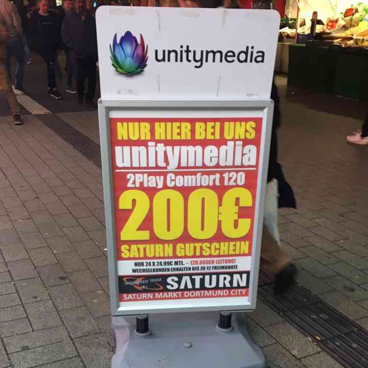 [Saturn Dortmund City] Unitymedia 2play Comfort 120 inkl. 200€ Saturn Gutschein