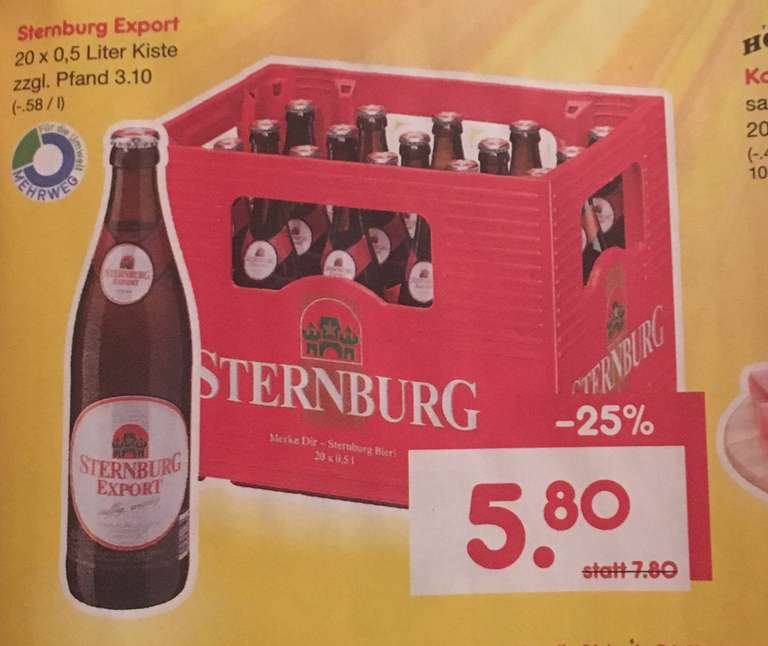 Merke dir: Sternburg Bier! Netto MD Samstagskracher 5,80€ (07.01) oder ganzwöchig Rewe für 6€