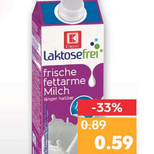 Laktosefreie Produkte zu einem konkurrenzlos günstigen Preis bei (Kaufland)