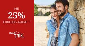 25 % Rabatt auf Damenbluse und Herrenhemd von Jeans Fritz