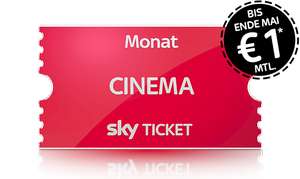 Jetzt auch Sky Ticket Cinema bis Ende Mai für 1€ monatlich.