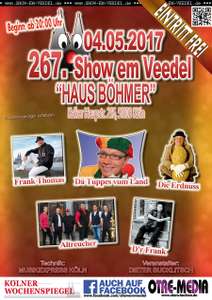 Köln - 267. Show em Veedel - 04.05.2017 - 20 Uhr - Eintritt frei