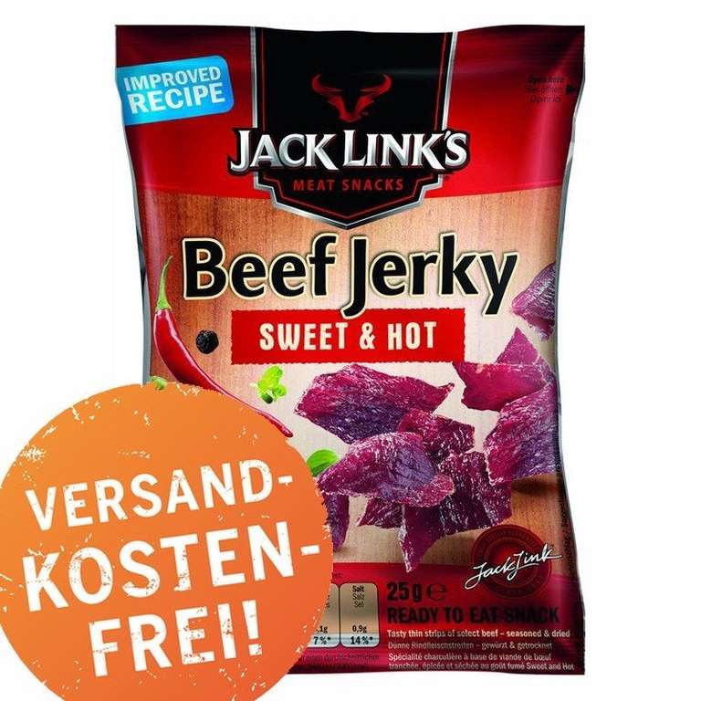 Jack Link's Beef Jerky Sweet+Hot 24x 25gr bei Berlin Bottle für 21,99€ (0,92€ pro Tüte)