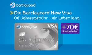 Barclaycard New Visa mit 70,- Eur Startguthaben