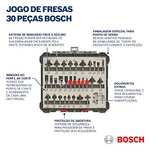 Bosch Professional 30tlg. Fräser Set Mixed (für Holz, für Oberfräsen mit 1/4 Zoll Schaft)
