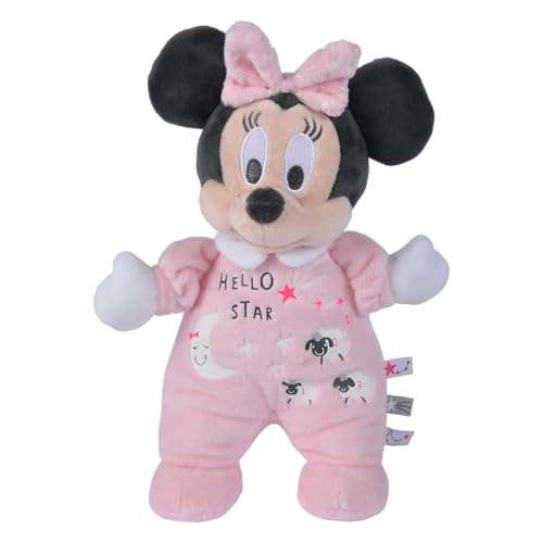 Simba 6315872503 - Disney Minnie 25cm Plüschtier, Glow in the Dark, Mickey Mouse
