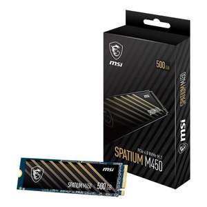 [Mindfactory] 500GB MSI M450 Spatium NVMe M.2 PCIe 4.0 SSD (S78-440K090-P83) für nur 39€ (Mindstar)